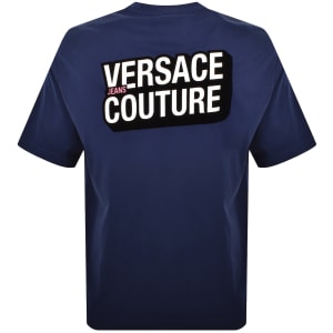 Image number 5 for Versace Jeans Couture Flock T Shirt Navy