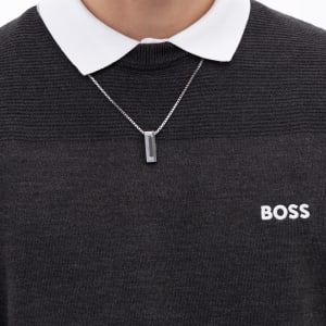 Image number 4 for BOSS Candor Bar Necklace Silver