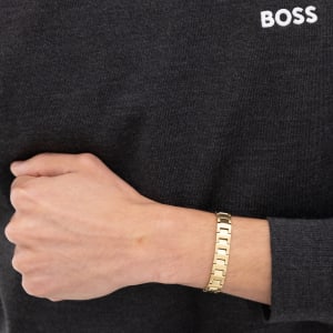 Image number 4 for BOSS Candor Link Bracelet Gold