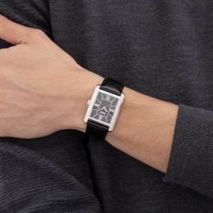 Image number 4 for BOSS Principle Dress Leather Watch Black