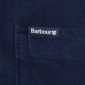 Image number 4 for Barbour Long Sleeved Corduroy Shirt Navy
