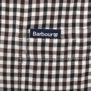 Image number 4 for Barbour Padshaw Gingham Shirt Brown