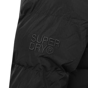 Image number 4 for Superdry Colour Block Hooded Puffer Jacket Black