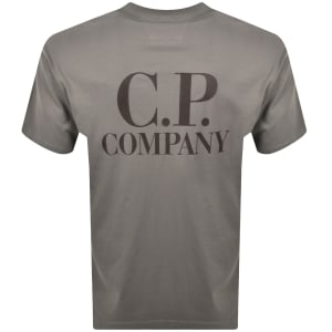Image number 5 for CP Company Logo T Shirt Fallen Rock Grey