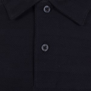 Image number 4 for Tommy Hilfiger Herringbone Polo T Shirt Navy