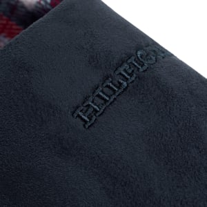 Image number 4 for Tommy Hilfiger Check Lined Slippers Navy