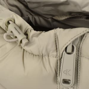 Image number 4 for Calvin Klein Jeans Logo Puffer Jacket Khaki