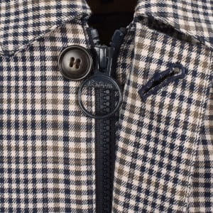 Image number 4 for Barbour Check Rokig Waterproof Jacket Beige