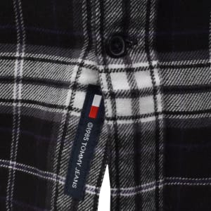 Image number 5 for Tommy Jeans Flannel Check Shirt Black