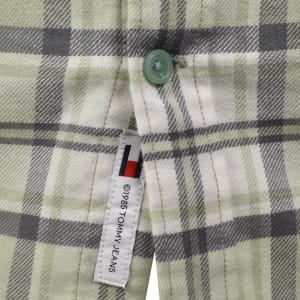 Image number 5 for Tommy Jeans Flannel Check Shirt Green