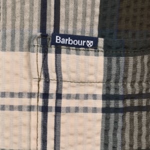Image number 4 for Barbour Clyde Seersucker Tartan Shirt Green