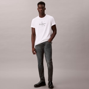 Image number 5 for Calvin Klein Jeans Slim Taper Fit Jeans Grey