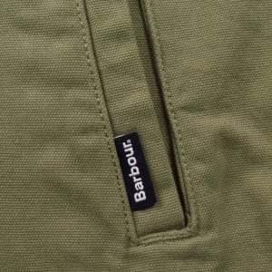 Image number 4 for Barbour Washed Overshirt Olive Green