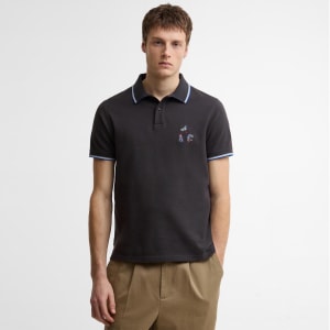 Image number 4 for Barbour X Paul Smith Lure Polo T Shirt Navy