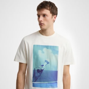 Image number 5 for Barbour X Paul Smith Ice Cream T Shirt Cream