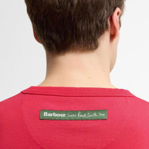 Image number 4 for Barbour X Paul Smith Flask T Shirt Dark Red