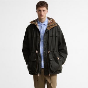 Image number 4 for Barbour X Paul Smith Durham Wax Jacket Green