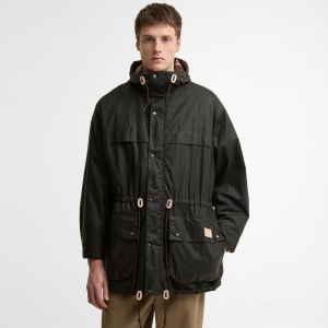 Image number 5 for Barbour X Paul Smith Durham Wax Jacket Green