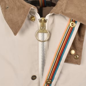 Image number 4 for Barbour X Paul Smith Sugarlump Bedale Jacket Beige