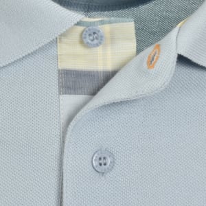 Image number 4 for Barbour Tartan Pique Polo T Shirt Blue