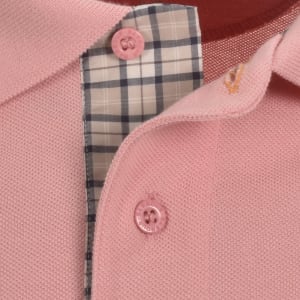 Image number 4 for Barbour Tartan Pique Polo T Shirt Pink