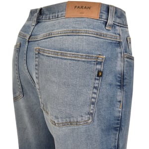 Image number 4 for Farah Norwood Regular Fit Mid Wash Jeans Blue