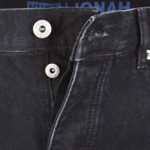 Image number 5 for HUGO Blue Straight Fit Jonah Dark Blue Jeans
