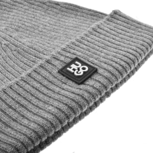 Image number 4 for HUGO Xola Metal Wool Beanie Grey