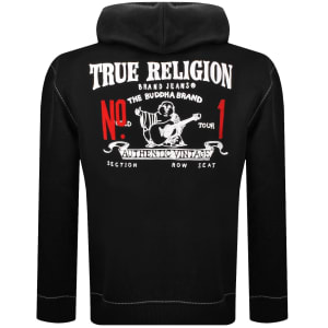 Image number 5 for True Religion Big T Zip Up Hoodie Black