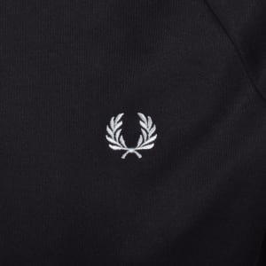 Image number 4 for Fred Perry Mesh Taped Track Top Navy