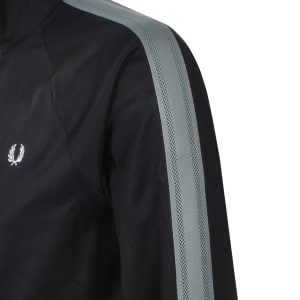 Image number 5 for Fred Perry Mesh Taped Track Top Navy