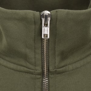 Image number 4 for Levis Original Quarter Zip Sweatshirt Green