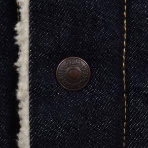Image number 4 for Levis Denim Sherpa Trucker Jacket Dark Wash Blue