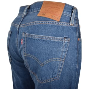 Image number 4 for Levis 501 Original Fit Mid Wash Jeans Blue