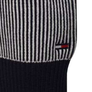 Image number 4 for Tommy Jeans Knit Stripe Jumper Navy