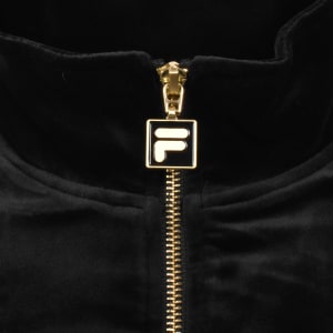 Image number 4 for Fila Higgans Velour Track Top Black