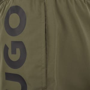 Image number 4 for HUGO ABAS Swim Shorts Dark Green