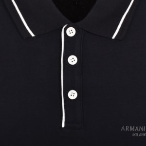 Image number 4 for Armani Exchange Polo T Shirt Deep Navy