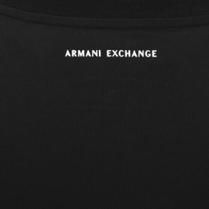 Image number 4 for Armani Exchange Crew Neck Logo T Shirt Black