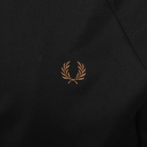 Image number 4 for Fred Perry Tartan Taped Track Top Black
