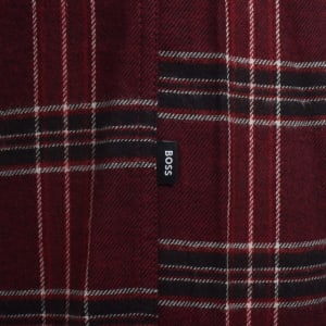 Image number 4 for BOSS Liam Check Shirt Dark Red