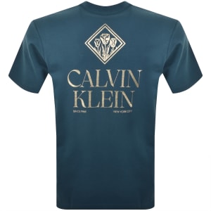 Image number 5 for Calvin Klein Jeans Graphic T Shirt Blue