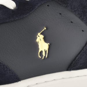 Image number 5 for Ralph Lauren Masters Court Trainers Navy