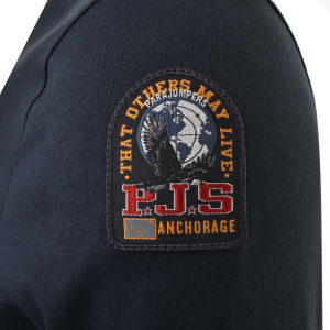 Image number 4 for Parajumpers KIP Long Sleeve T Shirt Blue Navy