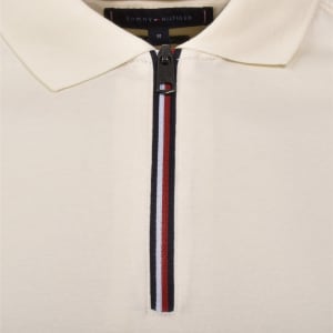 Image number 4 for Tommy Hilfiger Long Sleeve Polo T Shirt Cream