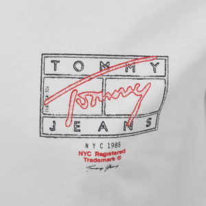 Image number 4 for Tommy Jeans Signature Spray T Shirt Ecru