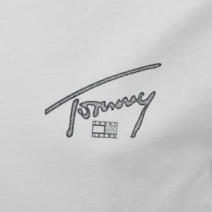 Image number 4 for Tommy Jeans Signature Backprint T Shirt Ecru