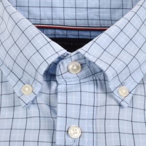 Image number 4 for Tommy Hilfiger Core Tattersal Check Shirt Blue