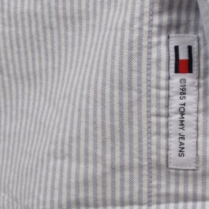 Image number 4 for Tommy Jeans Striped Relaxed Fit Oxford Shirt Blue