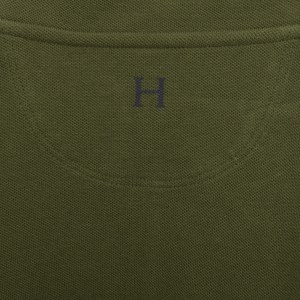 Image number 4 for Hackett Half Zip Pique Sweatshirt Green